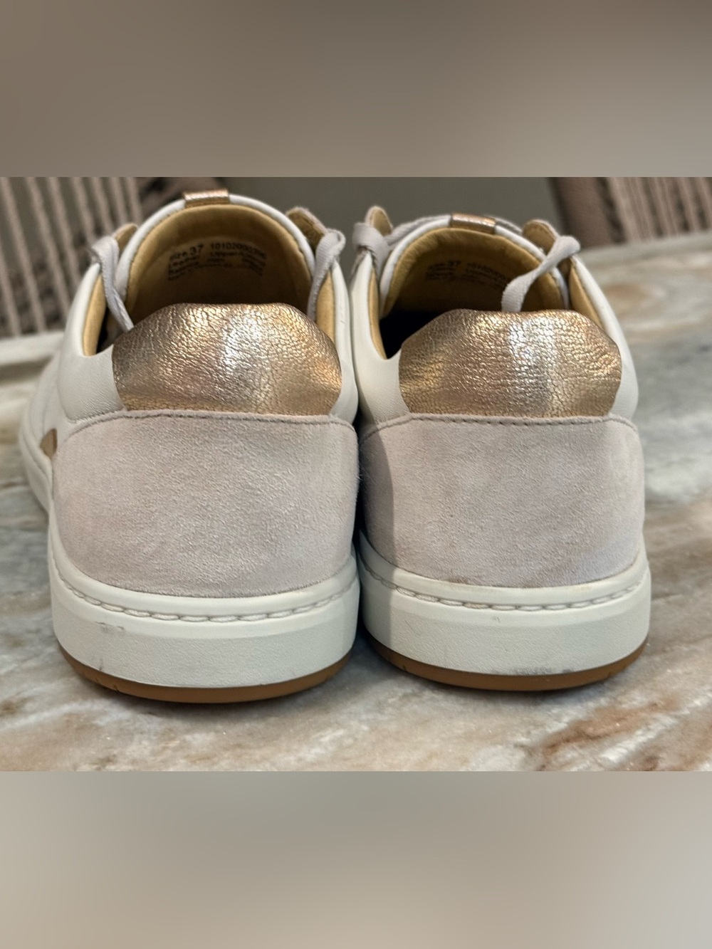 Women’s DANSKO Josey white & rose gold leather sneakers- Size 37 - Picture 9 of 10